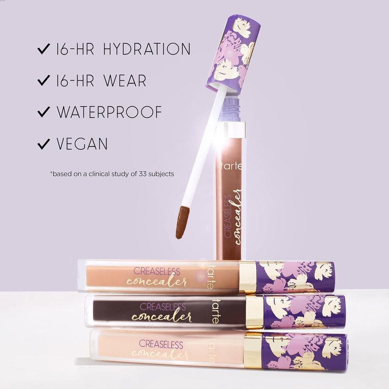 Tarte Maracuja Creaseless Full-Coverage Concealer - Waterproof, Hydrating Formula for Dark Circles & Blemishes | Vegan, Cruelty-Free