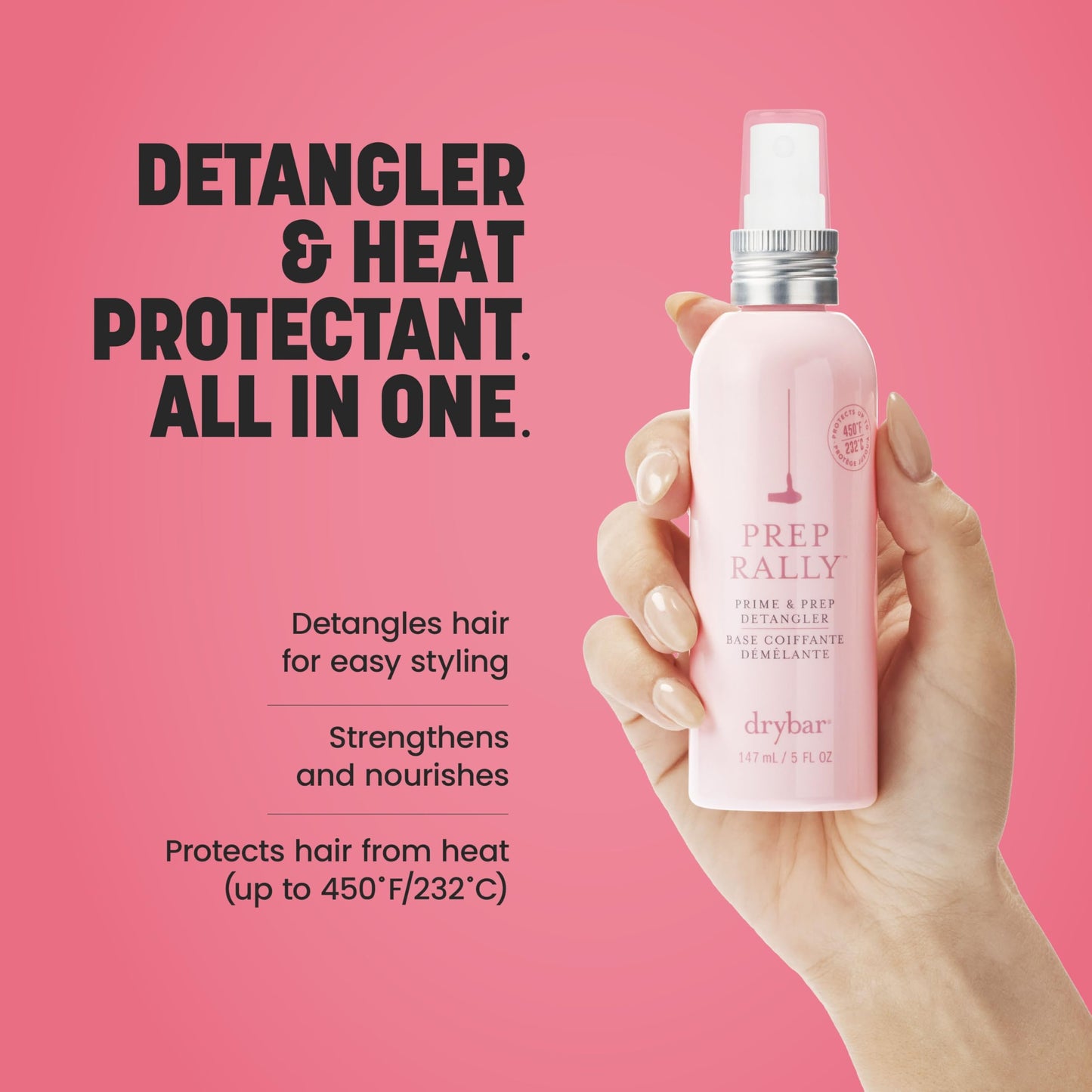 Drybar Prep Rally Prime & Prep Detangler, Noir Scent, 2 oz