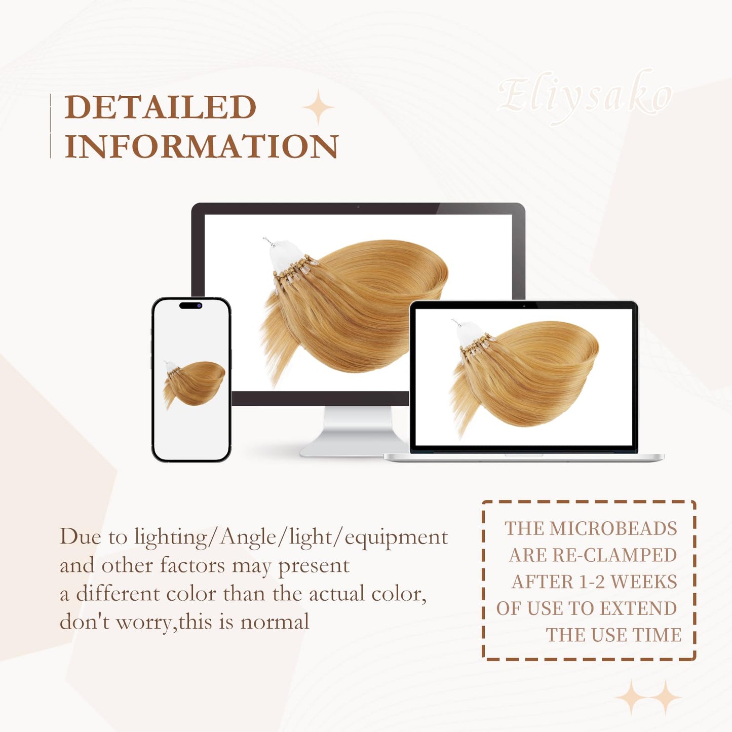 Eliysako Microlink Hair Extensions Human Hair 50g 18inch(#78) Natural Blonde Micro Link Hair Extensions Human Hair Microbead Hair Extensions Micro Loop Hair Extensions Real Human Hair For Women