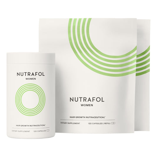 Nutrafol Women's Hair Growth Supplements, For Women 18-44 Years Old, Clinically Proven for Visibly Thicker and Stronger Hair, Dermatologist Recommended - 3 Month Supply, Pack of 3