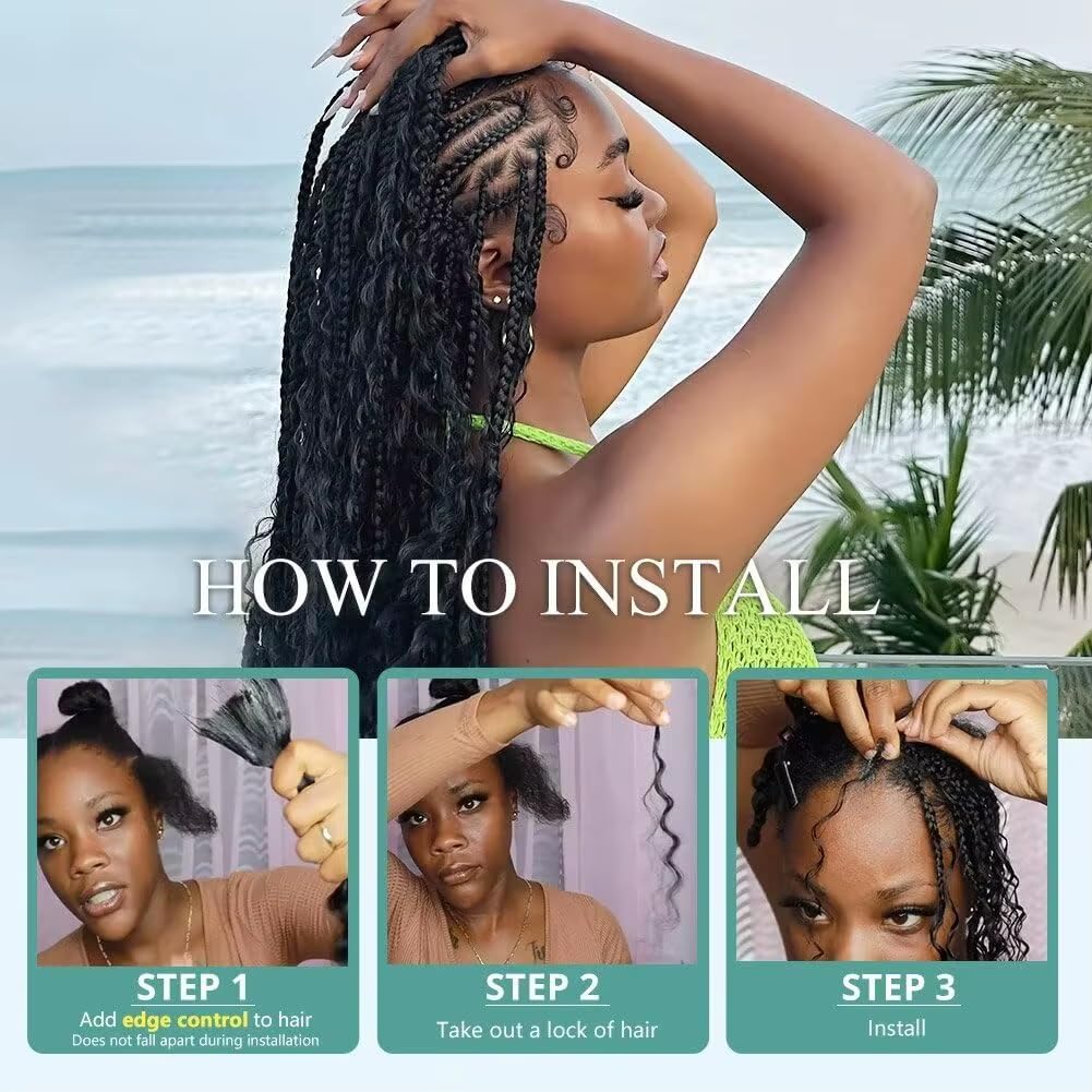 Human Braiding Hair, 18 Inch Deep Water Wave Bulk Human Hair for Braiding 12A No Weft 100% Brazilian Virgin Curly Human Hair for Boho Knotless Braids 1 Bundles/Pack 50g Natural Color