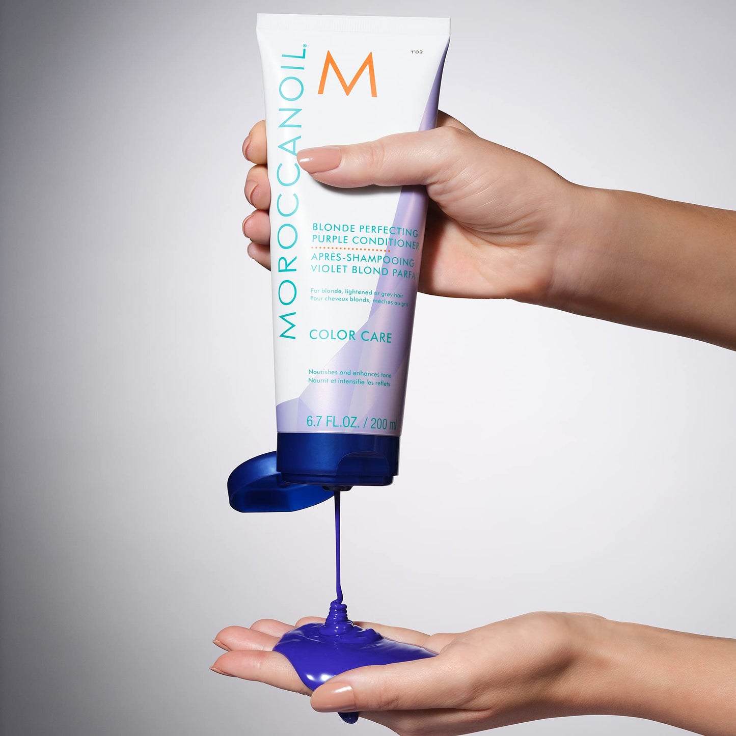 Moroccanoil Blonde Perfecting Purple Shampoo and Conditioner, 8.5 Fl. Oz.