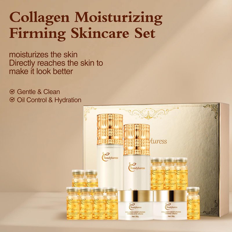 Anti Aging Skin Care Set - Snail Mucin & Collagen Infused - Skincare Gift Sets for Women - Deep Moisturizing & Firming Facial Kits - Suitable for All Skin Types
