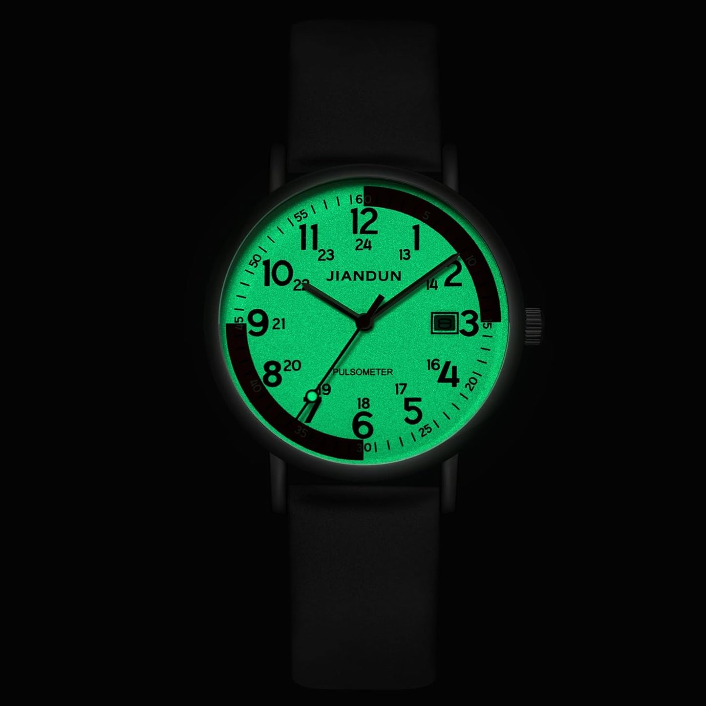JIANDUN Waterproof Nurse Watch for Medical,Professionals,Students,Women Men, 24 Hour with Second Hand, Military Time Easy to Read Dial