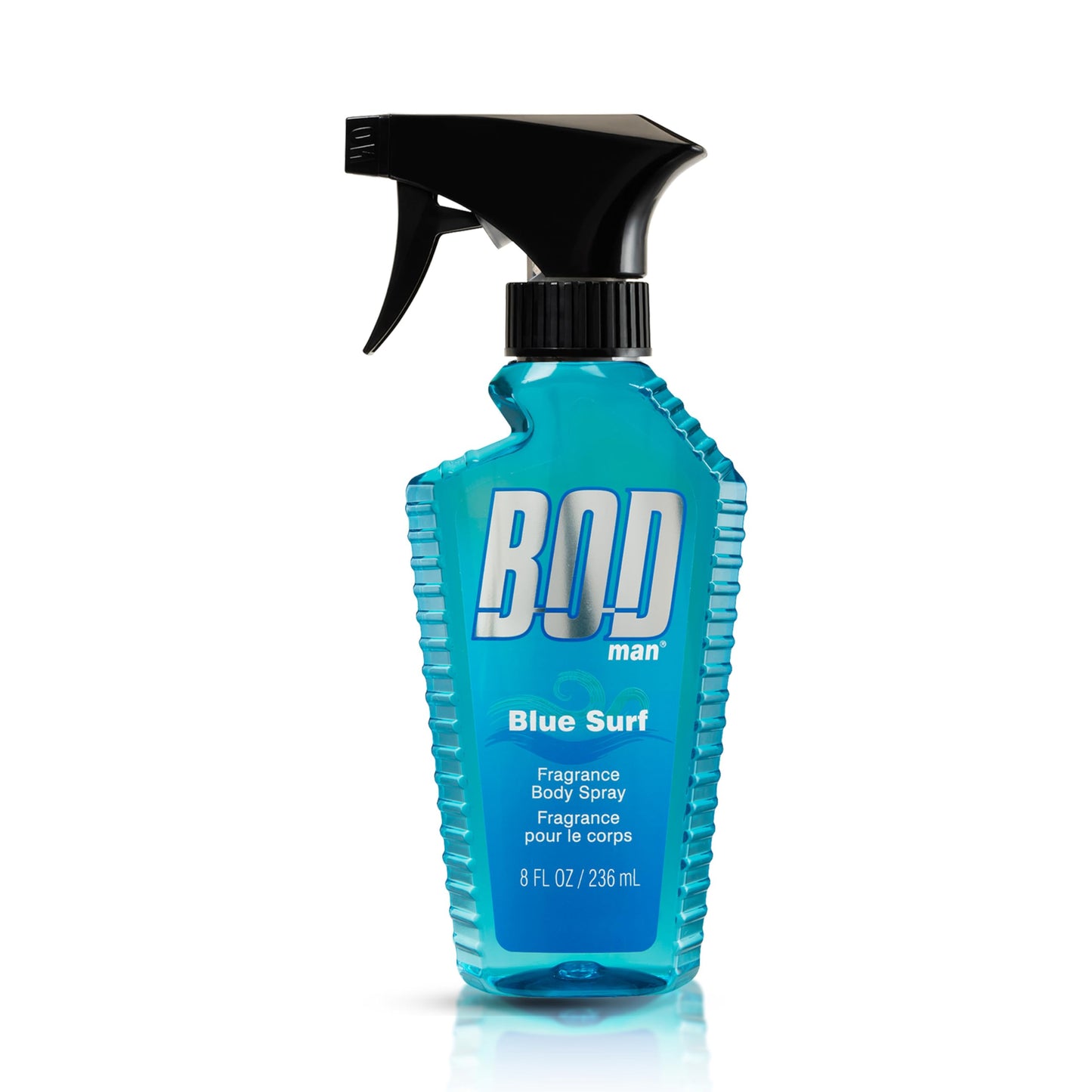 BOD man Fragrance Body Spray, Black, 8 fl oz (Pack of 2) & Blue Surf, 8 Fl Oz