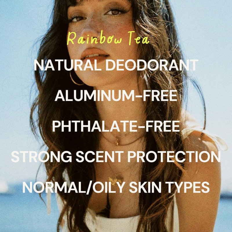 Cape Saltie · Massage Beauty Aluminum-Free, Natural Deodorant Nirvana in "Rainbow Tea" — Gummy Fruit Scent (2.54 oz) | Deodorant for Women | Solid Skincare Stick | Gifts for Women