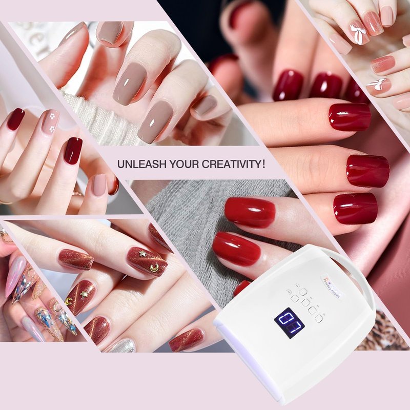 NailFace Cordless UV LED Nail Lamp, Rechargeable 66W UV Light Nail Curing Lamp for Gel Nails Acrylic Polish with Auto Sensor & 5 Timer for Home & Salon