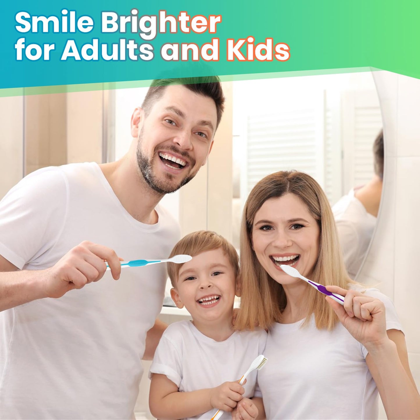 Frekare 100 Pack Individually Wrapped Bulk Toothbrushes for Adults & Kids, Disposable Tooth Brush, Medium Soft Bristles for Travel, Donations, Hotels
