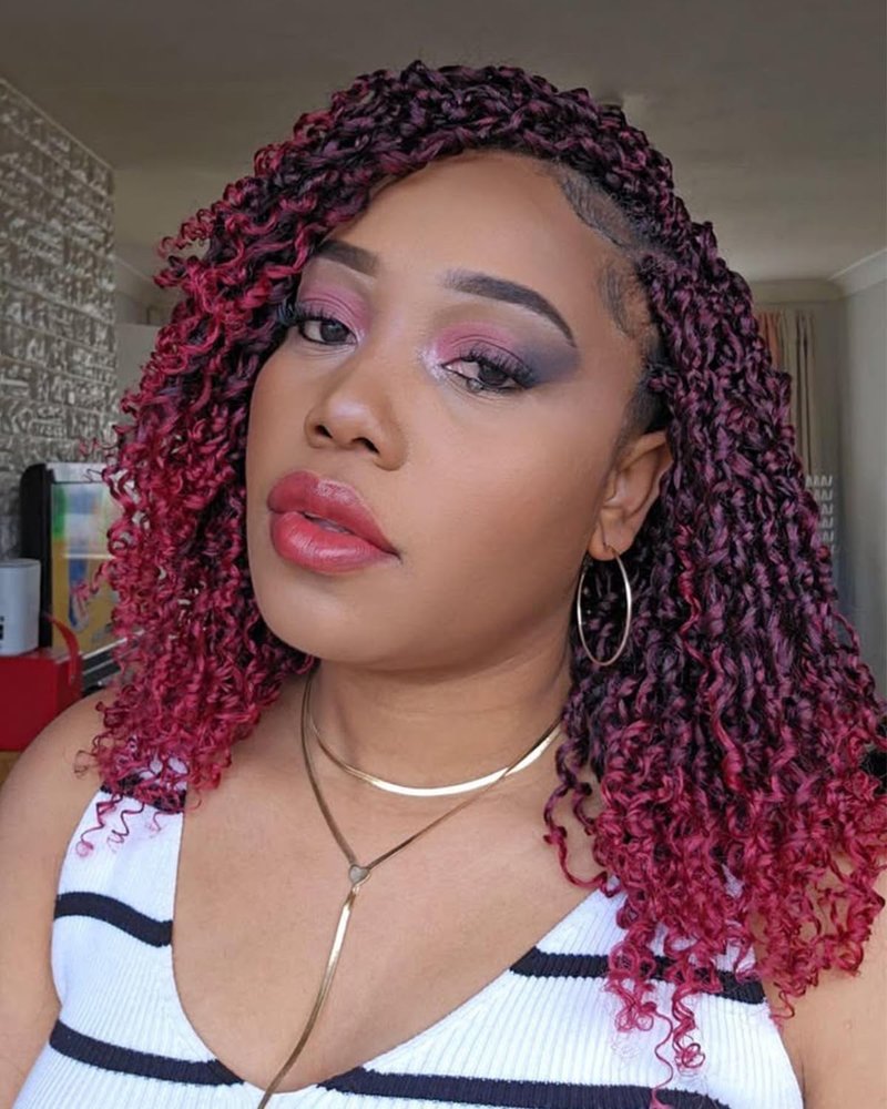 Eerya 8 Inch Yanky Twist Crochet Hair for Women 8 Packs Fluffy Prelooped Senegalese Spring Mini Yankee Yaki Twists Crochet Braids Synthetic Braiding Hair Extensions (8 inch, T1B/4/30)