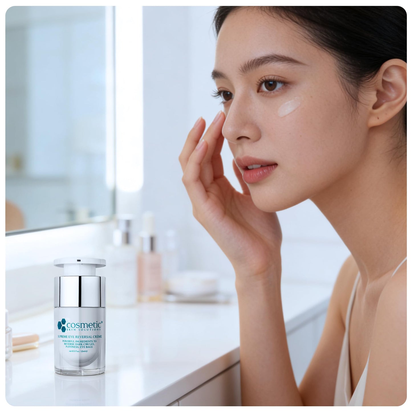 Supreme Eye Reversal Crème – Anti Aging Eye Cream for Dark Circles, Puffiness, and Fine Lines – Peptide-Infused Hydrating Formula with Caffeine, Green Tea, and Hyaluronic Acid – 0.5 fl oz