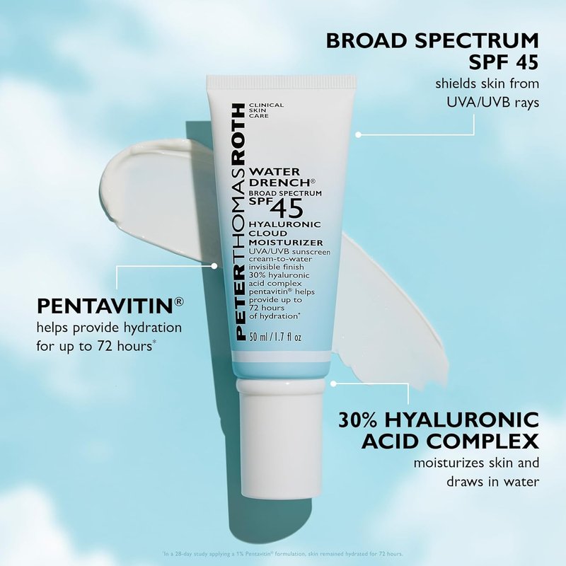 Peter Thomas Roth Water Drench® SPF 45 Moisturizer - Hydrating Hyaluronic Formula for All Skin Types