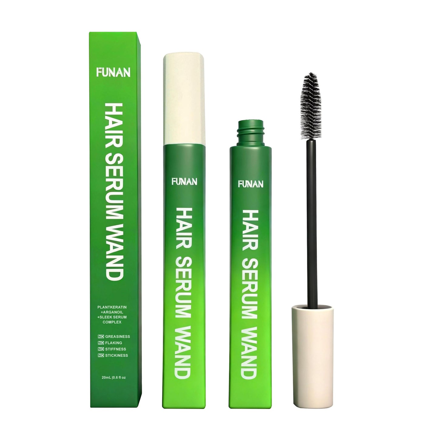 FUNAN Hair Serum Styling Wand for Flyaway Control, Frizz Smoothing, Edge Styling, Baby Hair Taming with Sleek Shine Finish, Lightweight Multi-Use Hair Stick
