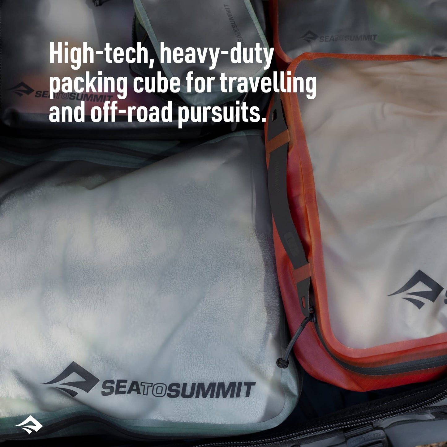 Sea to Summit Hydraulic Packing Cube, Dust and Water-Resistant Travel Organizer, MD / 3.5 Liter, Laurel Green