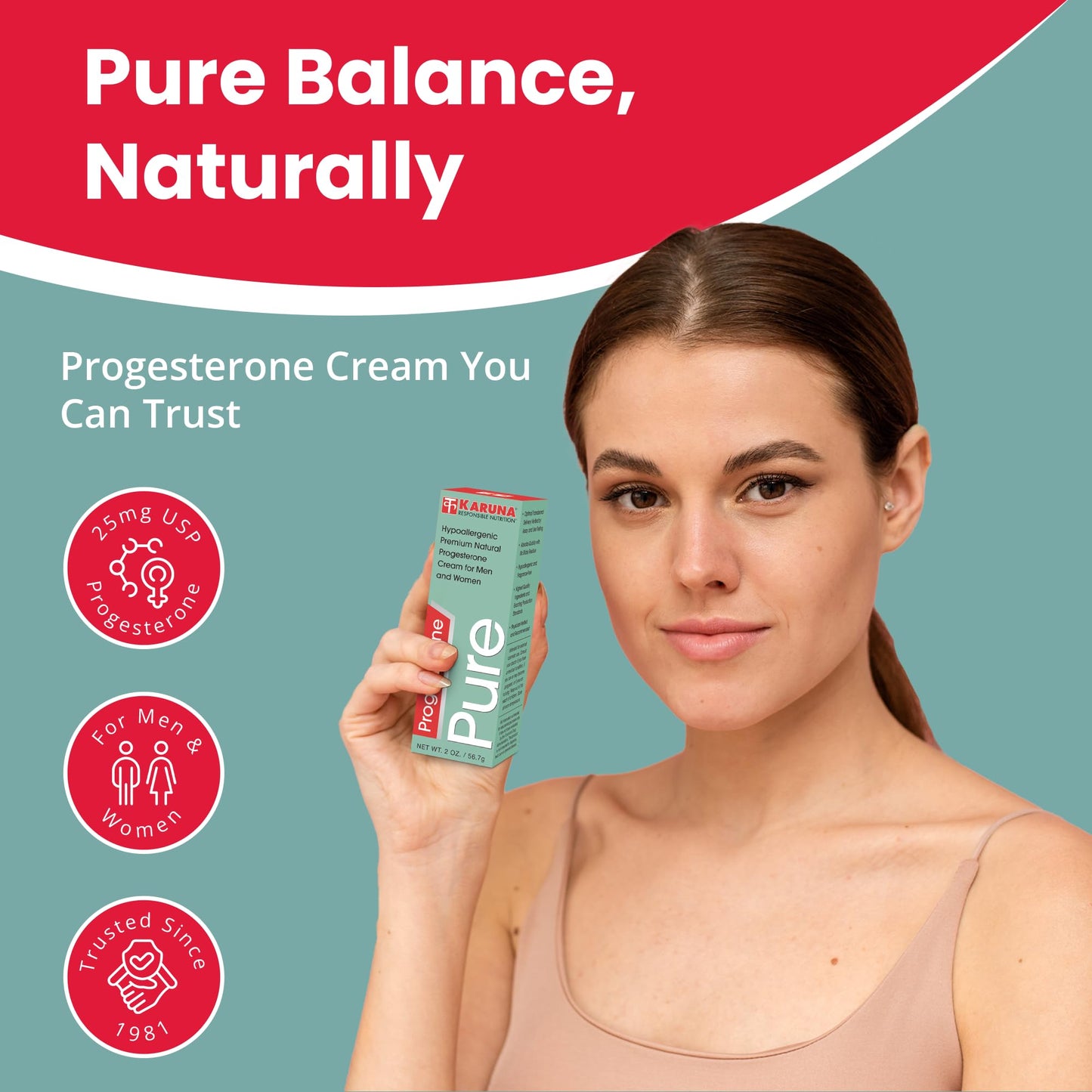 Karuna Progesterone Pure 2OZ | Hypoallergenic USP Progesterone from Wild Yam Root Extract, Organic Jojoba Oil and Aloe Leaf Extract Organic Shea Butter Vitamin E