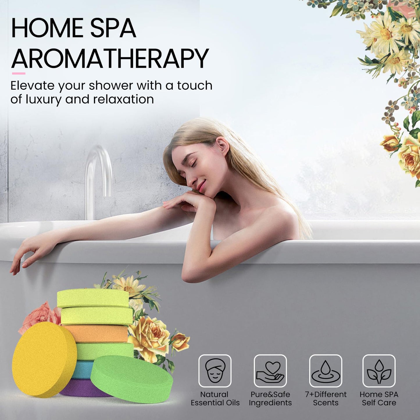 ZIAKEAU Shower Steamers Aromatherapy 16 Packs Christmas Gifts for Women Shower Bombs Relaxation Gifts for Women Shower Essentials Ideal Self Care & Stress Relief Gifts