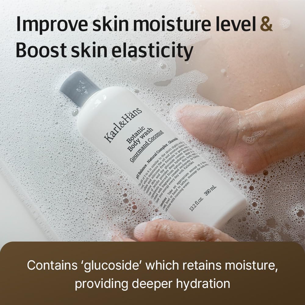 Karl&Hans Botanic Gourmand Coconut Vegan Body Wash & Body Lotion Organic for Men and Women