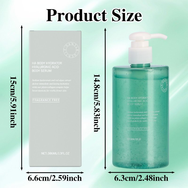 ONRSV Body Hydrator Hyaluronic Acid Body Serum for Dry Skin, Body Lotion with Red Algae Extract, Long-Lasting Moisturizing, Rich Yet Non-Greasy Moisturizer for Men & Women