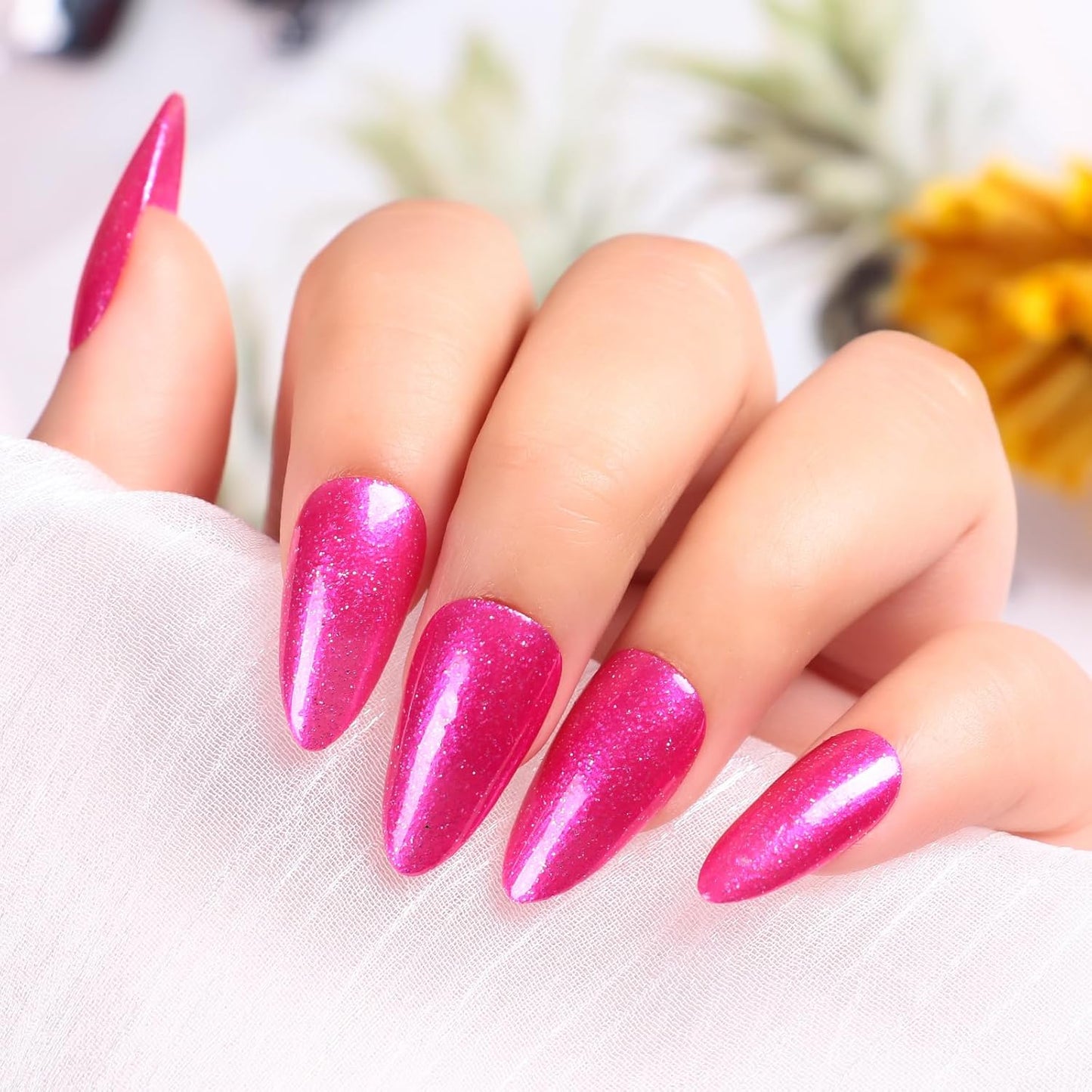 Quick Dry Nail Polish - Pearl Magenta Pink Summer Lacquer | 0.41 fl oz for Nail Art