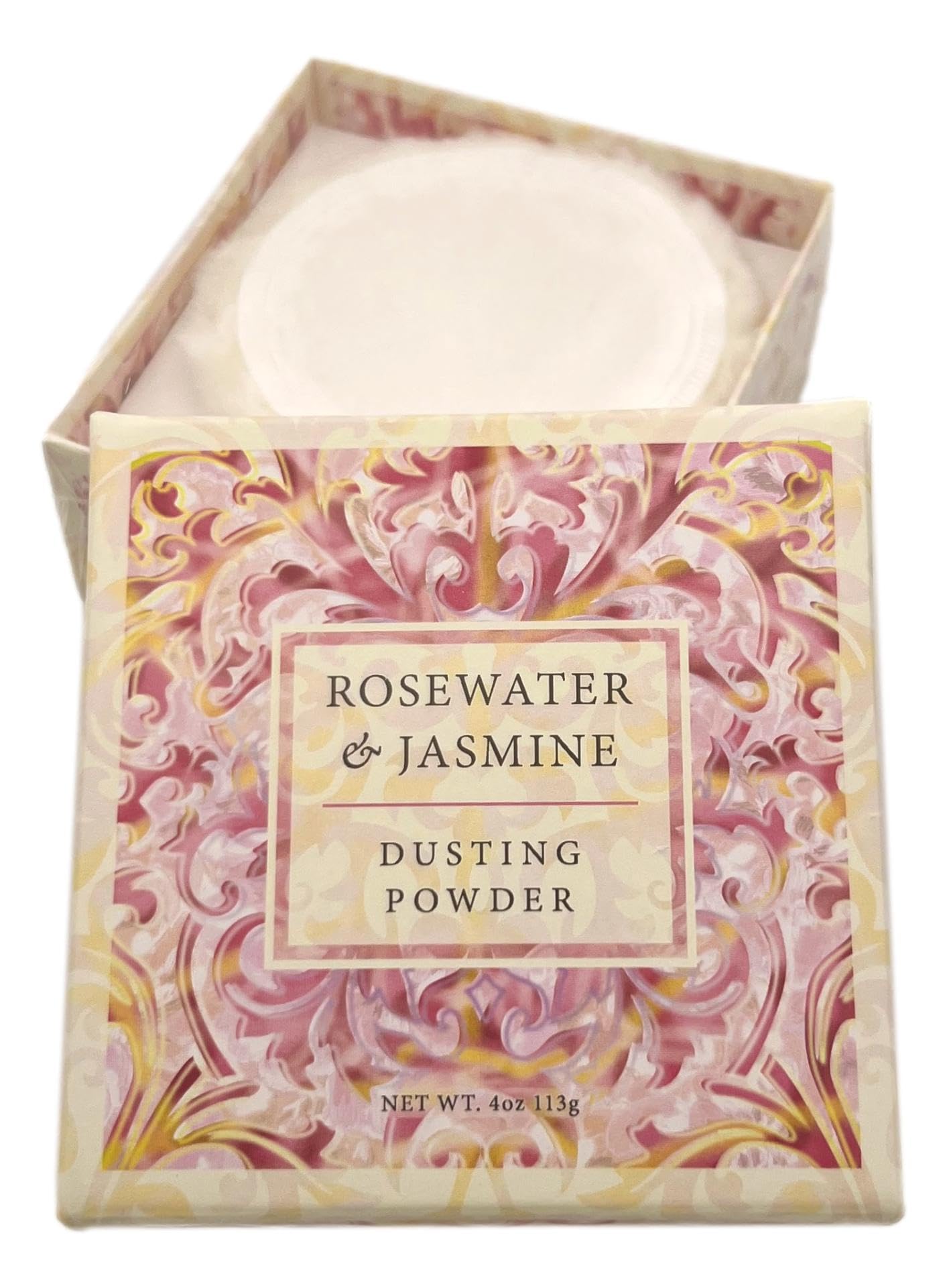 Greenwich Bay ROSEWATER JASMINE 3 Piece Beauty Gift Set of : BODY BUTTER, SPA SOAP, and DUSTING POWDER