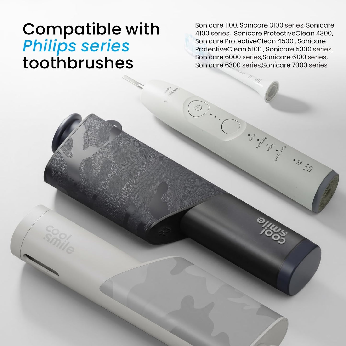 CoolSmile Charging Travel Case Compatible with Philips Sonicare Electric Toothbrushes, Fits Philip Sonicare 1100/3100/ 4100/4300/ 4500/5100/ 5300/6000/ 6100/6300/ 7000 series, Blue