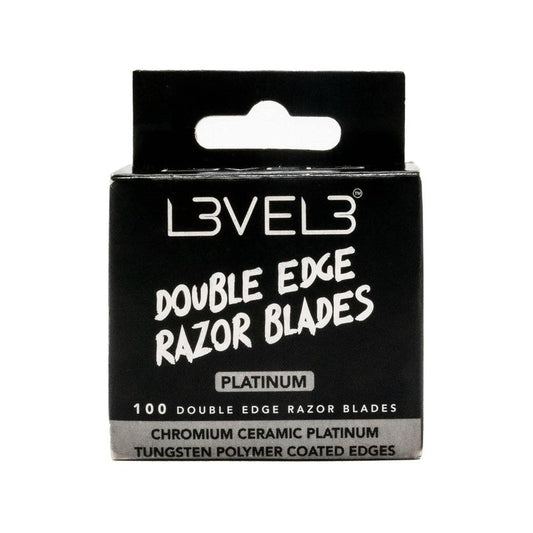 L3 Double Edge Razor Blades - Platinum Coated, Stainless Steel Razor Blades for the Close Shave - for Double Edged Safety Razors - 100 Count (3)