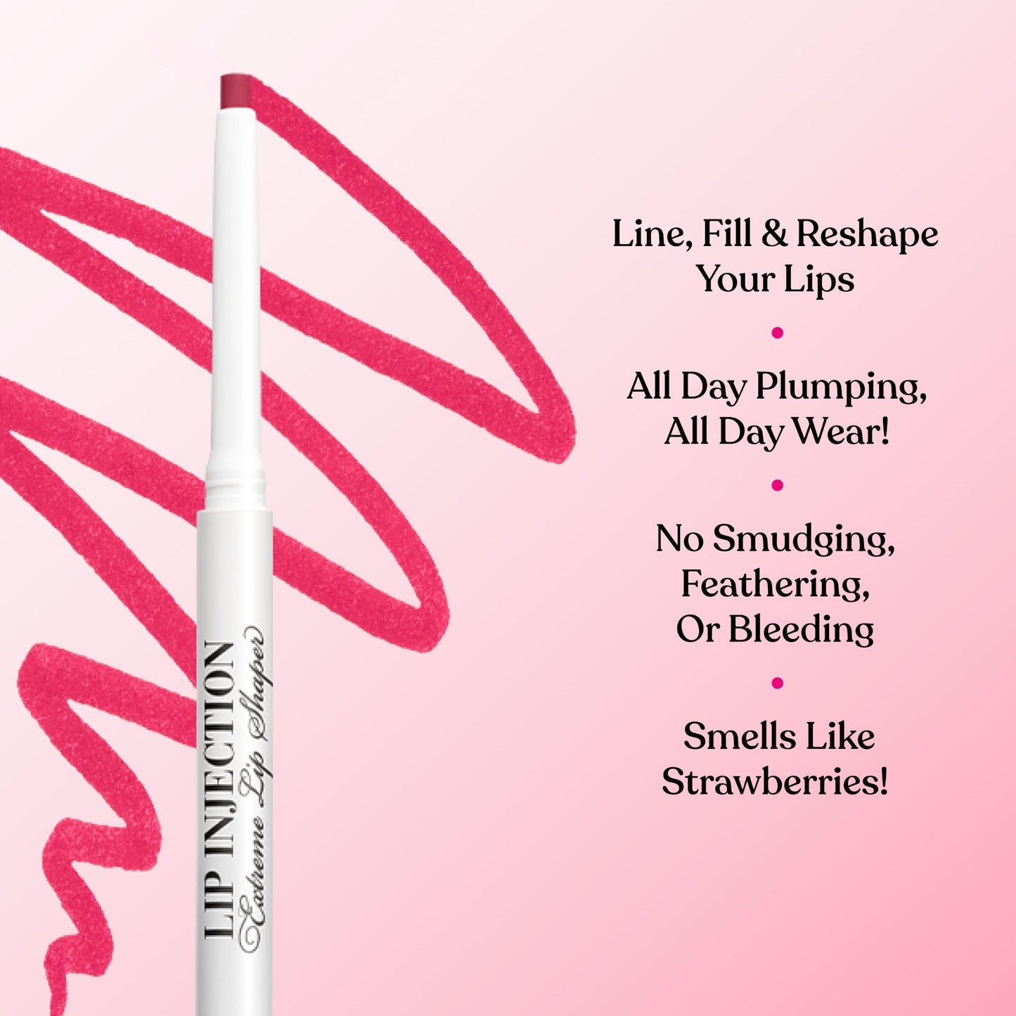 Too Faced Lip Injection Extreme Lip Shaper | Plumping, Waterproof, Liner Pencil, 0.01 Ounce, Hot & Spicy