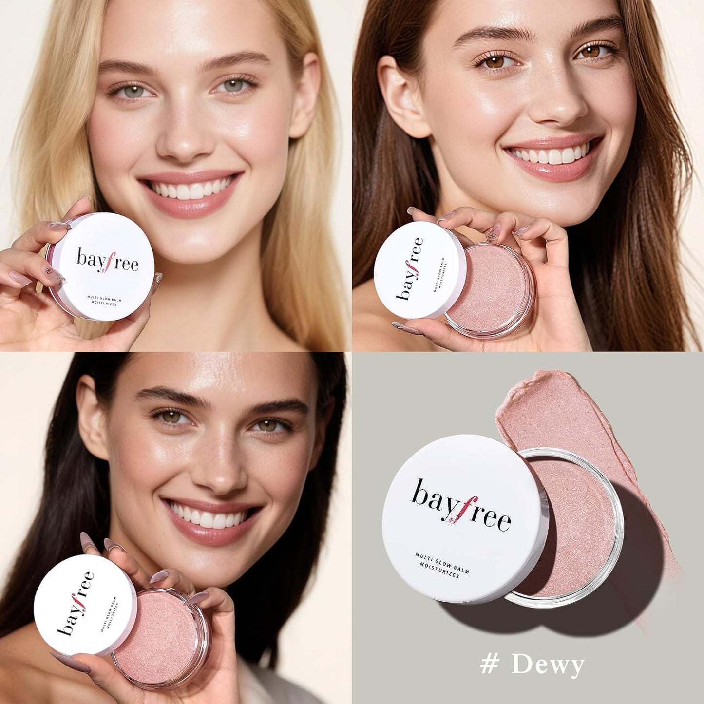 Multi Glow Balm - Cream Blush for Cheeks | Hydrating, Lightweight & Blendable Color, 0.63 Oz