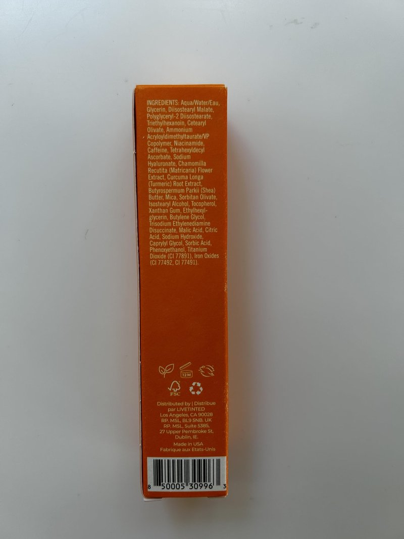 Live Tinted Superhue Brightening Eye Cream - Instantly Refreshes and Brightens - Hydrating & Soothing - Cooling Applicator - Niacinamide & Vitamin C 0.5 fl oz