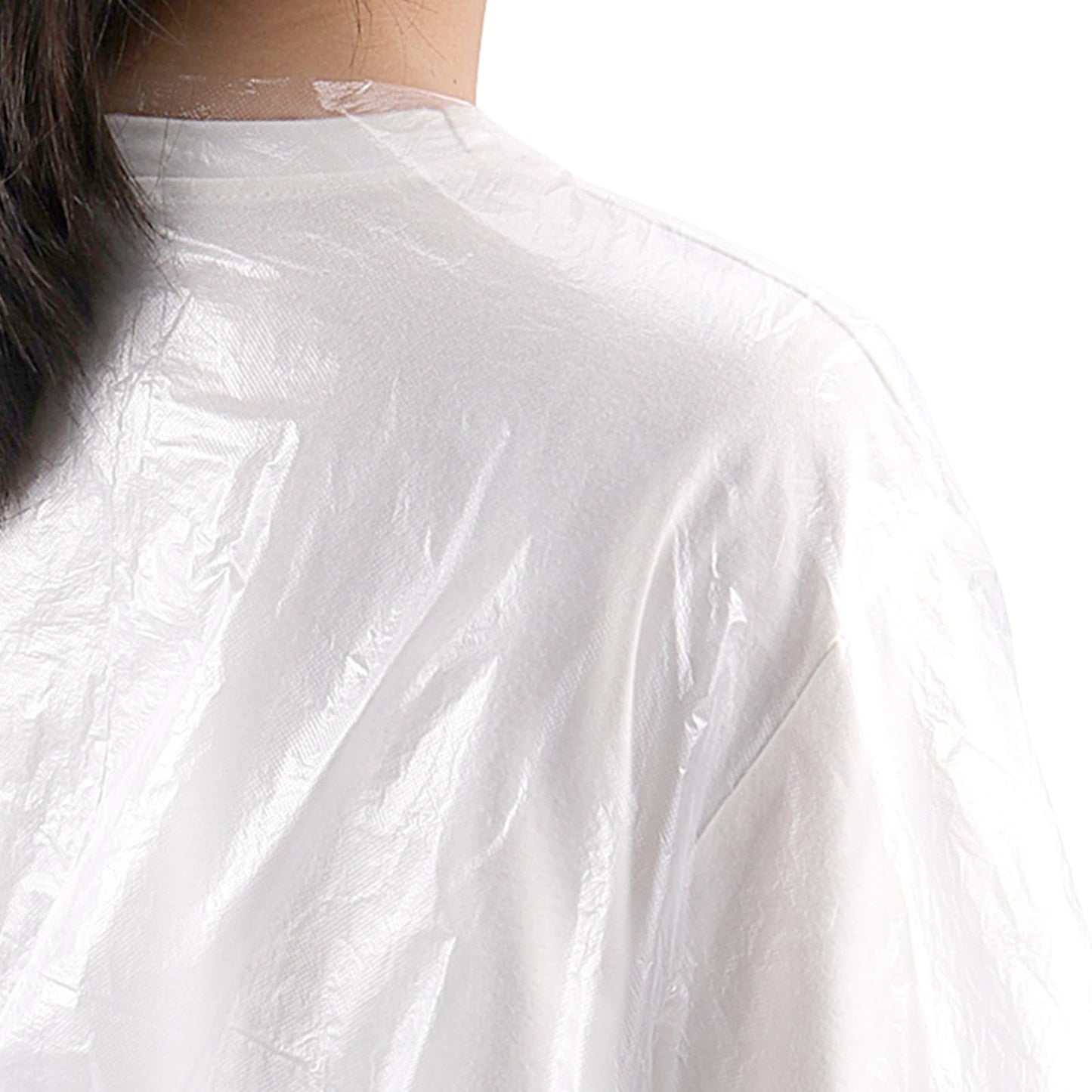 GINLANK 300 PCS 35x47 Inch Disposable Barbershop Capes,Disposable Hair Salon Cutting Cape,Clear Plastic Hair Dye Cape for Barbershop Hair Dye Washing