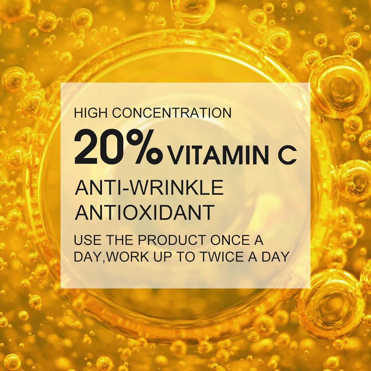 Vitamin C Serum for Face - 20% Concentration with Hyaluronic Acid & Retinol | Anti-Aging, Hydrating, 60ml