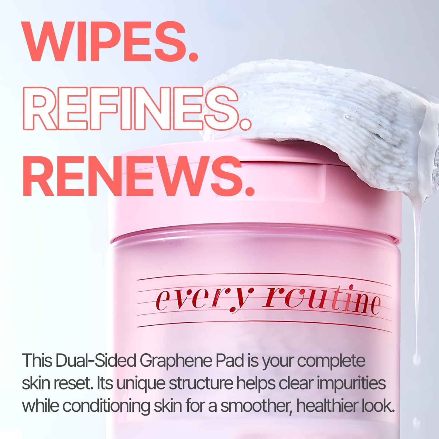 Graphene Peeling Toner Pads - Daily Exfoliating Facial Toner for Pore-Clearing & Oil-Balancing | 60 Pads / 220g