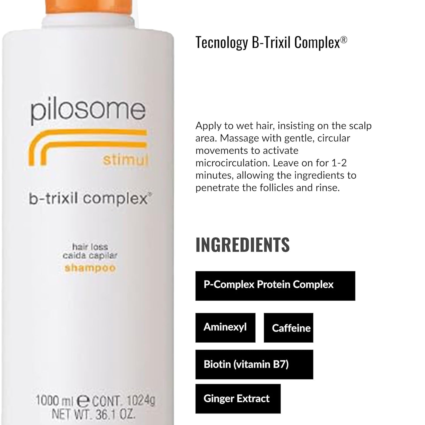 Lendan Gentle Specific Shampoo | Pilosome Stimul B-Trixil Complex for Thin Hair - 1000 ml - Soft & Silky Finish