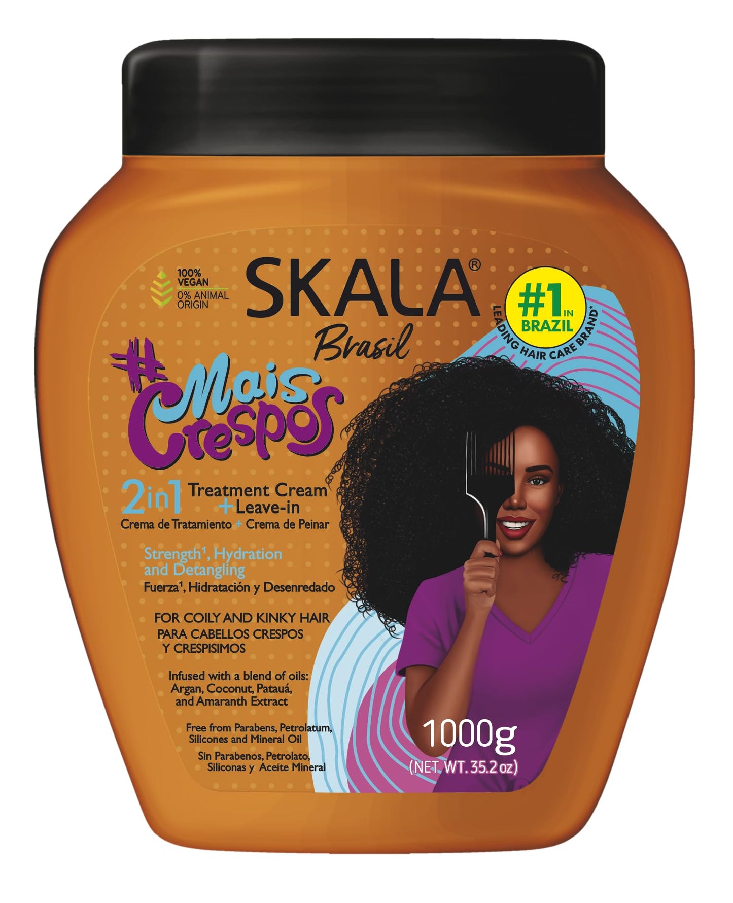 SKALA Mais Cachos, Crespos, and Maracuja 2-in-1 Cream (3-Pack Bundle) - 105.6 oz