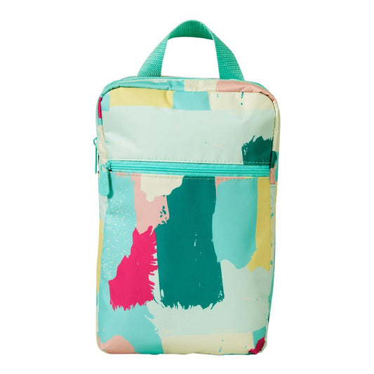 Thirty-One Gifts Modern Toiletry Bag Small Toiletry Travel Bag for Makeup and Bathroom Essentials Rosedust Shibori, Painted Streaks
