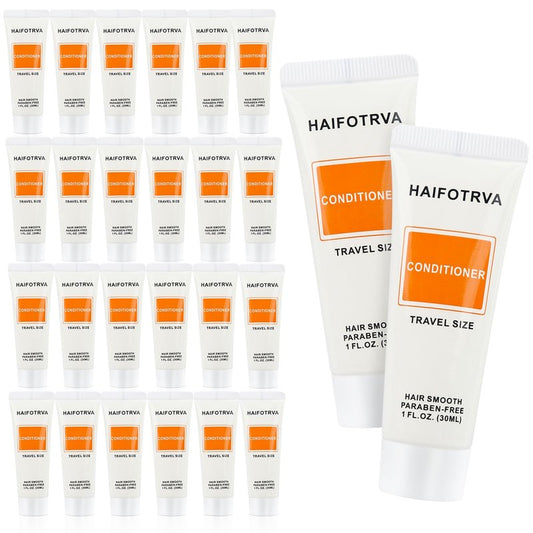 HAIFOTRVA Travel Size Conditioner Bulk Pack of100,Individually Wrapped Small Size Hotel Hair Conditioner Gel Supplies 30ml/1 fl oz Portable Toiletries Amenities Bulk for Guests,Travel,Homeless,Charity