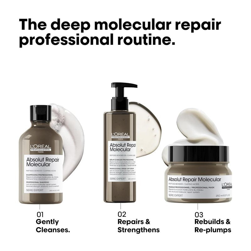 L'Oréal Professionnel Absolut Repair Duo | Rinse-Off Serum & Mask for Damaged Hair - 250ml