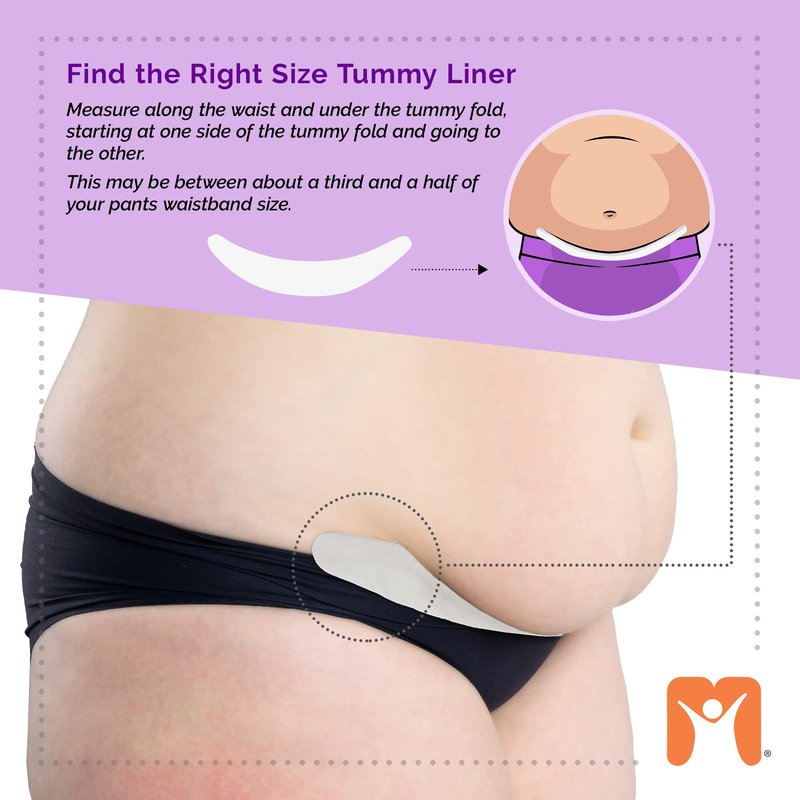 More of Me to Love Organic Cotton Tummy Liner 4-Pack (2 x Pearl White and 2 x Stone Gray) (Medium)