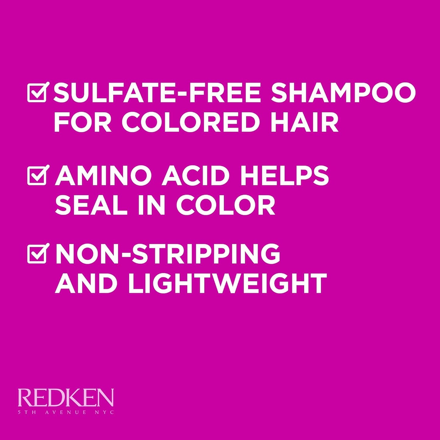 Redken Color Extend Magnetics Shampoo - Sulfate-Free Formula for Color-Treated Hair | Gentle Cleansing & Protection