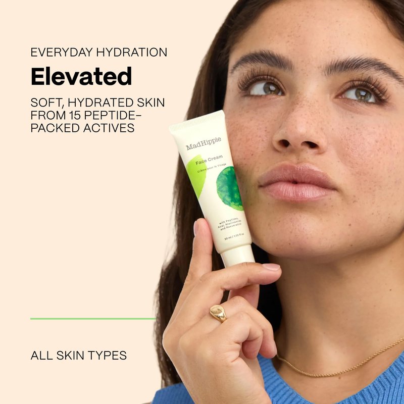 Mad Hippie Face Cream – Age-Defying Face Moisturizer & Skin Tightening Cream with Niacinamide, Advanced Peptides & Argan Oil (1.02 Oz)
