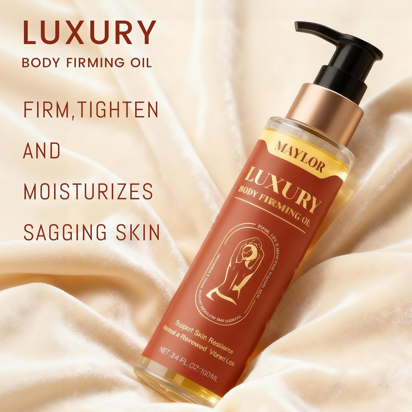MAYLOR Body Firming Oil - Daily Moisturizing Body Oil for Men and Women, Full Body Treatment for Smooth Skin, Spa-Quality Self-Care Gift - 3.38 fl oz (1)