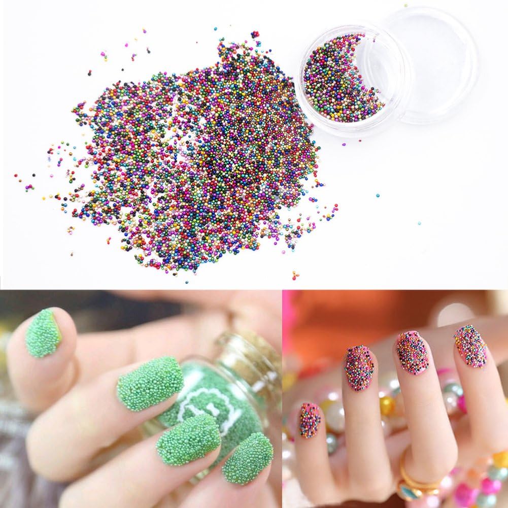 12 Colors Nail Art Caviar Beads 3D Craft Micro Eye Makeup Gems Decoration