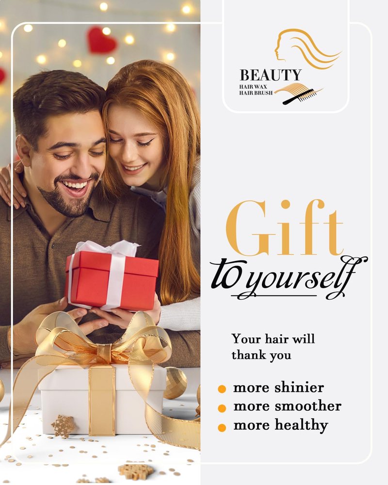 Slick Back Hair Brush & Hair Wax Stick Set | Frizz Control & Flyaway Smoothing for Sleek Styles