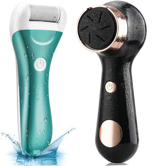 Rechargeable Electric Foot Callus Remover - Waterproof Portable Pedicure Tool for Cracked Heels & Dead Skin (Blue & Black)