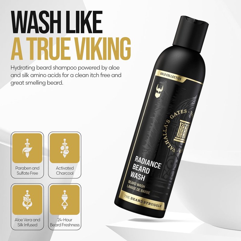 Radiance Beard Wash - Cleanse & Nourish Your Beard | Valhalla’s Gates - 8 fl oz