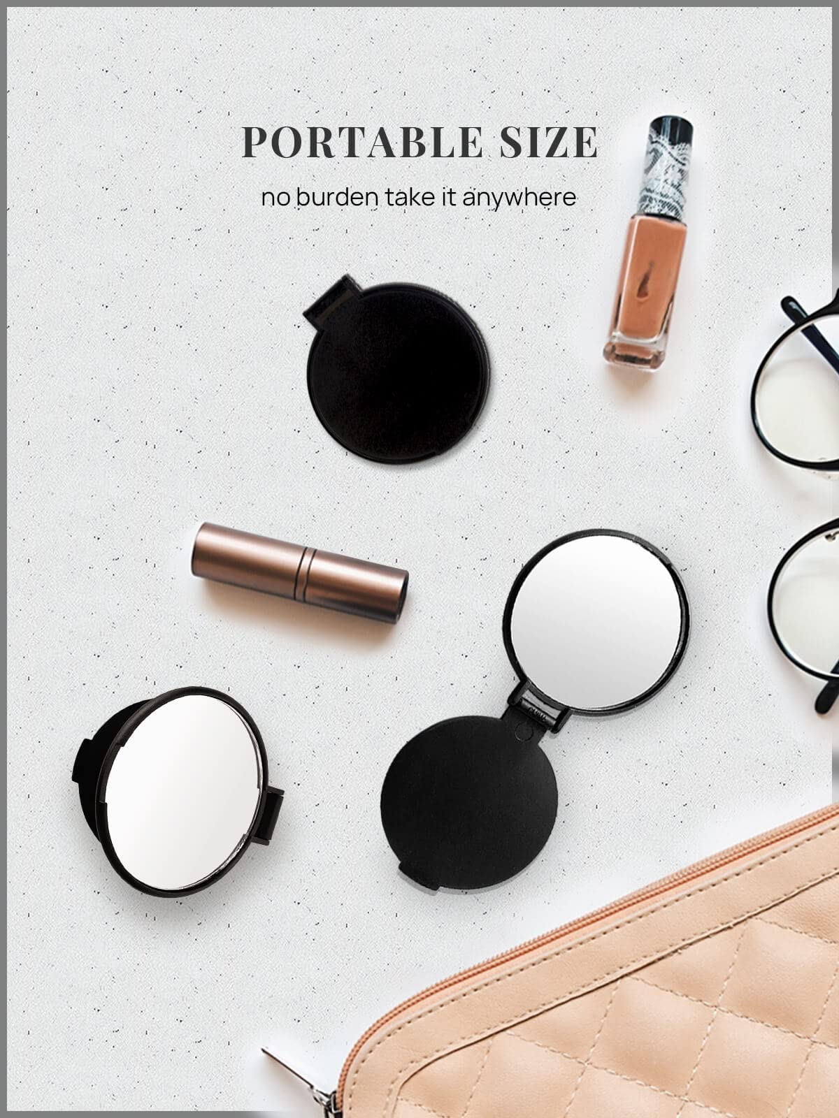Getinbulk 72 Pcs Compact Mirrors Bulk, Round Pocket Mini Folding Makeup Mirror for Purse(4-Color)