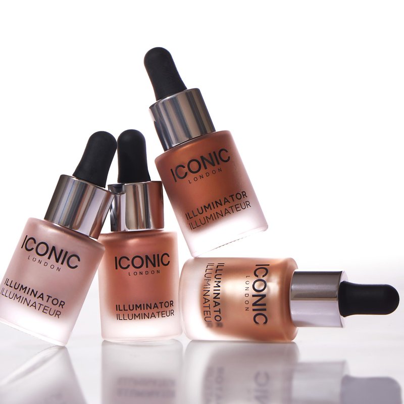 ICONIC LONDON Illuminator | Liquid Highlighting Drops for a Radiant Glow, Cruelty-Free, Vegan Makeup, Original (Champagne Shimmer) 0.45 Fl oz