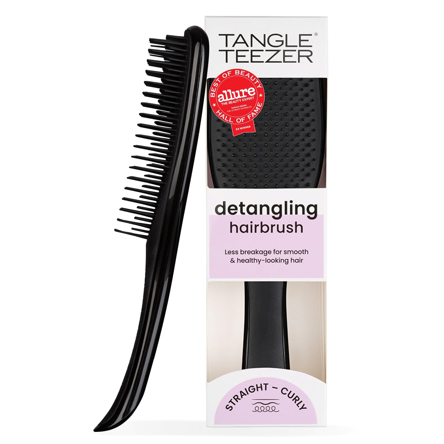 Tangle Teezer Ultimate Detangler Brush, Straight to Wavy, Liquorice Black