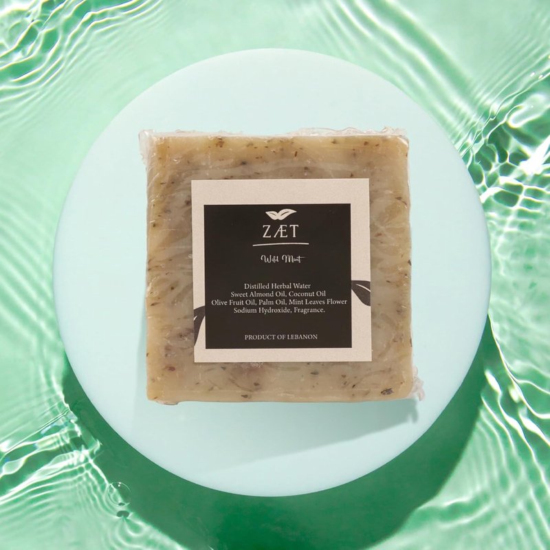 Wild Mint Bar Soap - 8-Pack Handmade Soap with Olive & Coconut Oil | Gentle Cleanse for All Skin Types