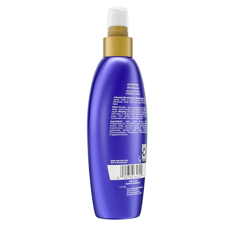 OGX Heat Protectant Spray - Quick Drying Thermal Protection for Soft, Shiny Hair | 6 fl. oz
