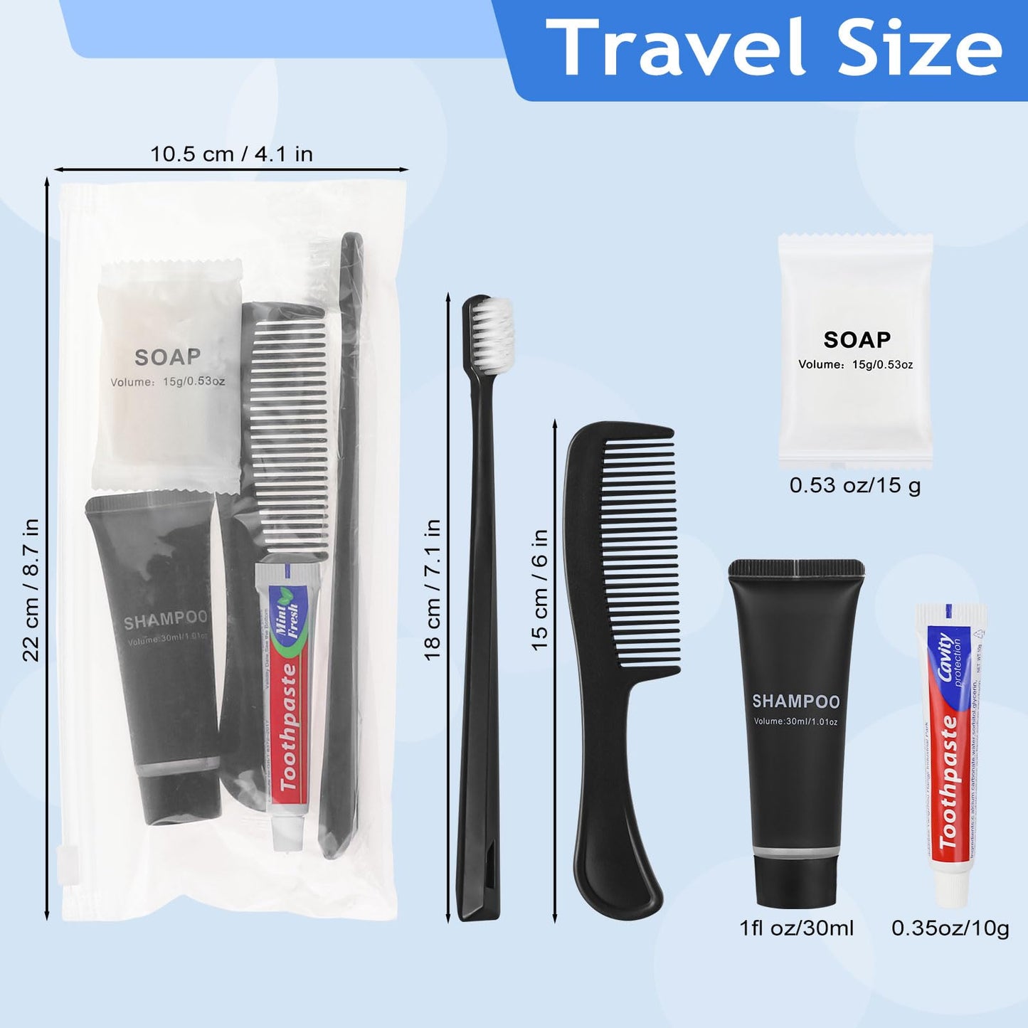 LLHQAMT Hygiene Kit, Personal Hygiene Kit with Individual Package, Bulk Hygiene Supplies are Suitable for Travel, Hotel, Camping, Household (30 Set)